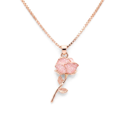 Sparkling Blush Rose | Necklace