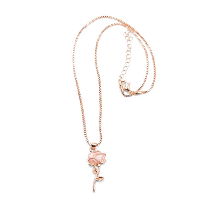 Sparkling Blush Rose | Necklace