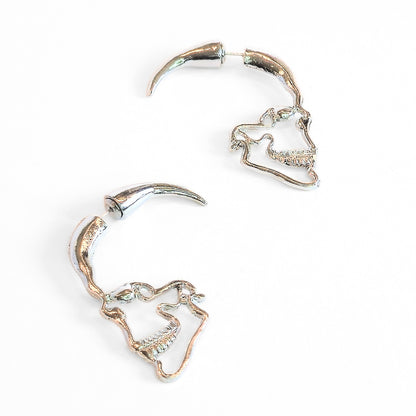 Spiked Skull Earrings