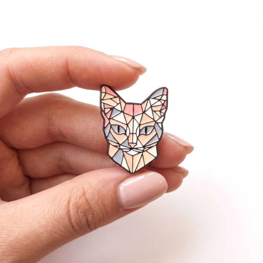 Stained Glass Cat | Collectible Pin