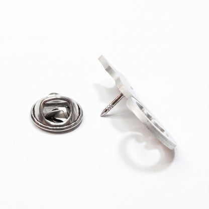 Stainless Steel Cat Silhouette | Collectible Pin