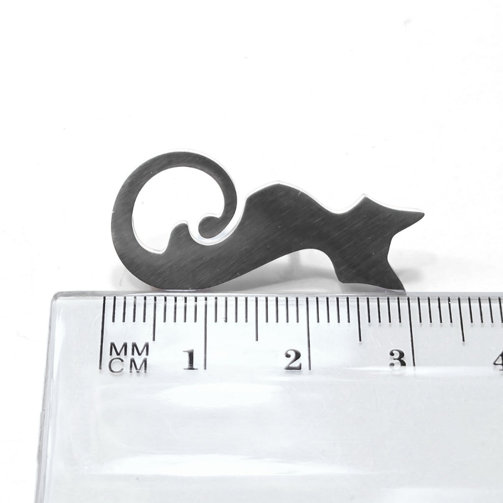 Stainless Steel Cat Silhouette | Collectible Pin