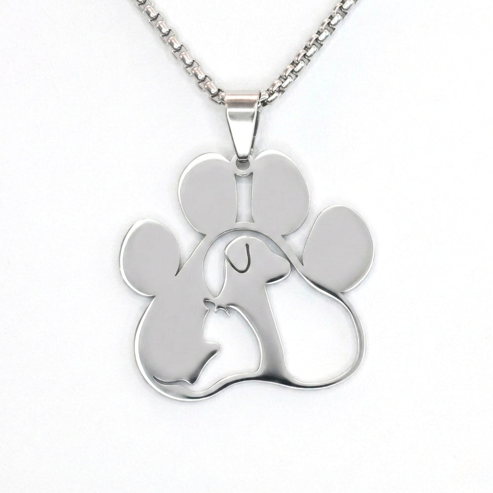 Stainless Steel Pet Love Pendant | Necklace
