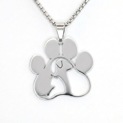 Stainless Steel Pet Love Pendant | Necklace
