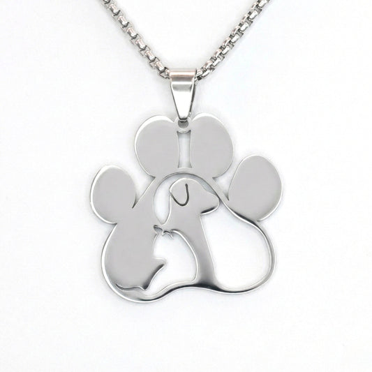 Stainless Steel Pet Love Pendant | Necklace
