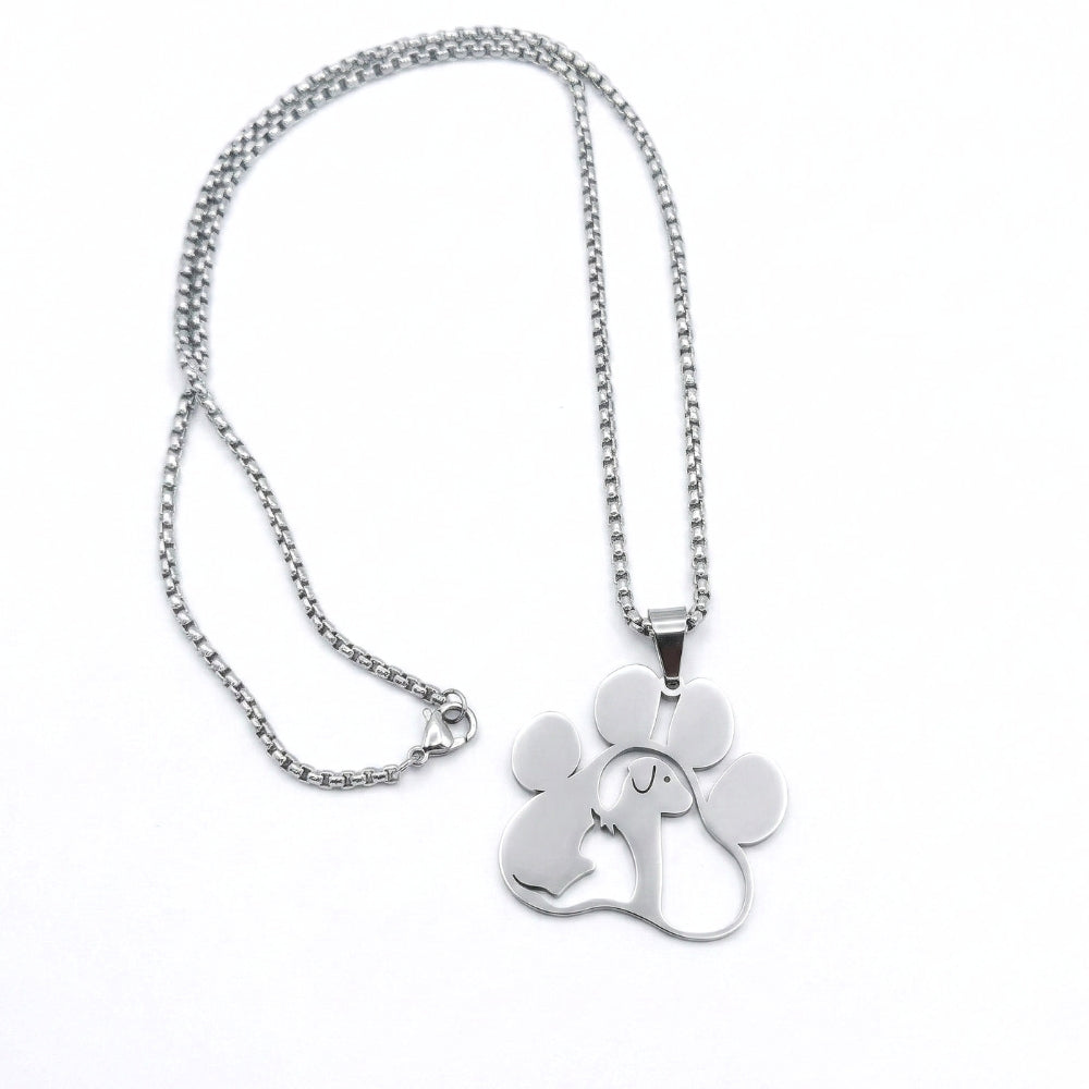 Stainless Steel Pet Love Pendant | Necklace