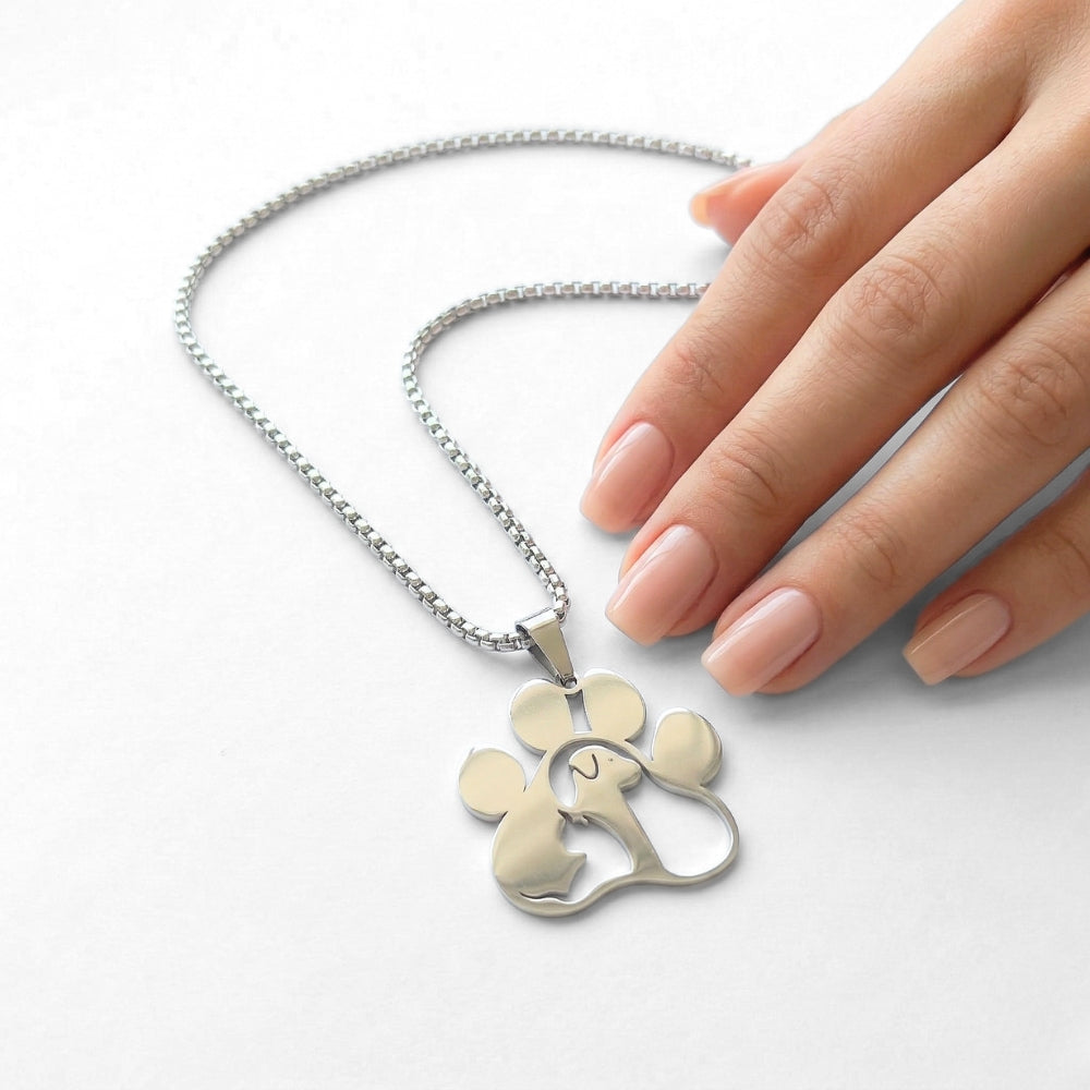 Stainless Steel Pet Love Pendant | Necklace