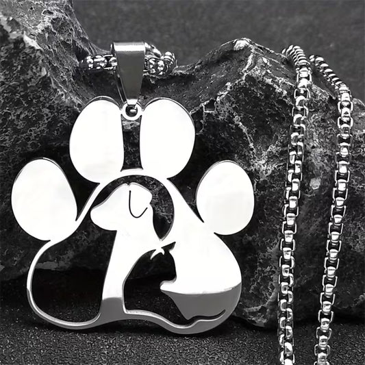 Stainless Steel Pet Love Pendant | Necklace