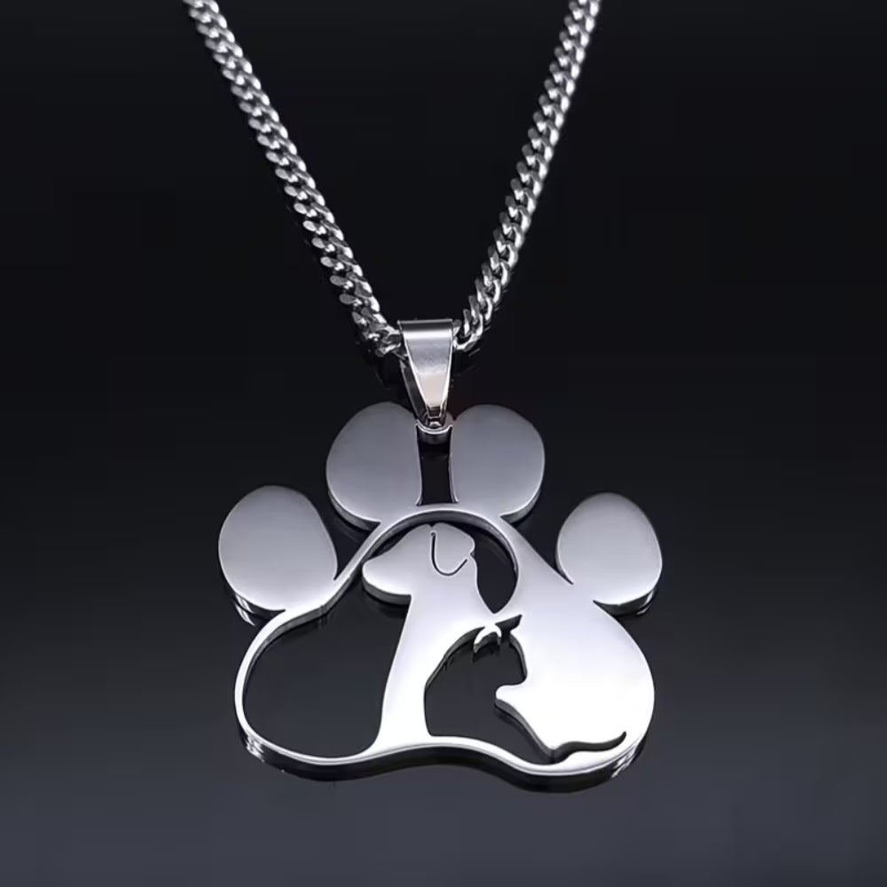 Stainless Steel Pet Love Pendant | Necklace