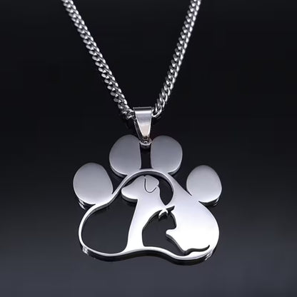 Stainless Steel Pet Love Pendant | Necklace