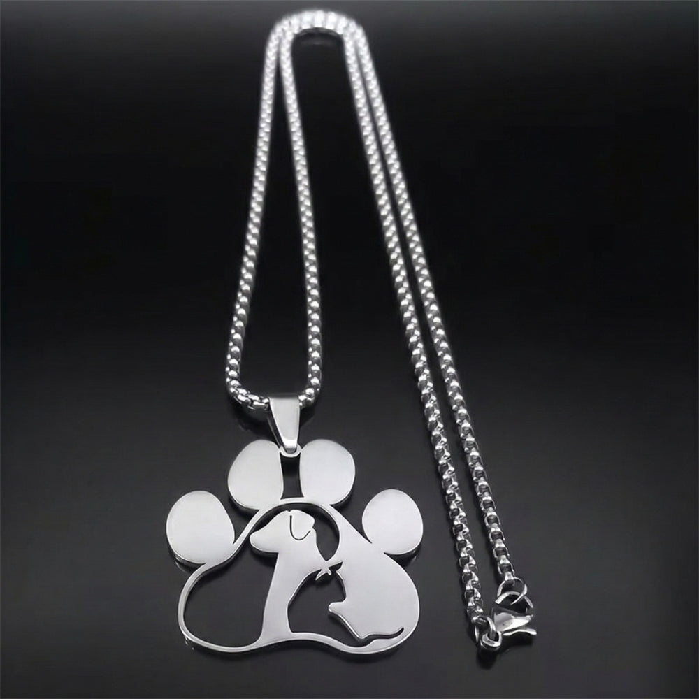 Stainless Steel Pet Love Pendant | Necklace