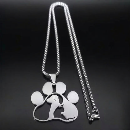 Stainless Steel Pet Love Pendant | Necklace