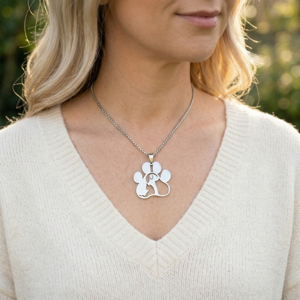 Stainless Steel Pet Love Pendant | Necklace