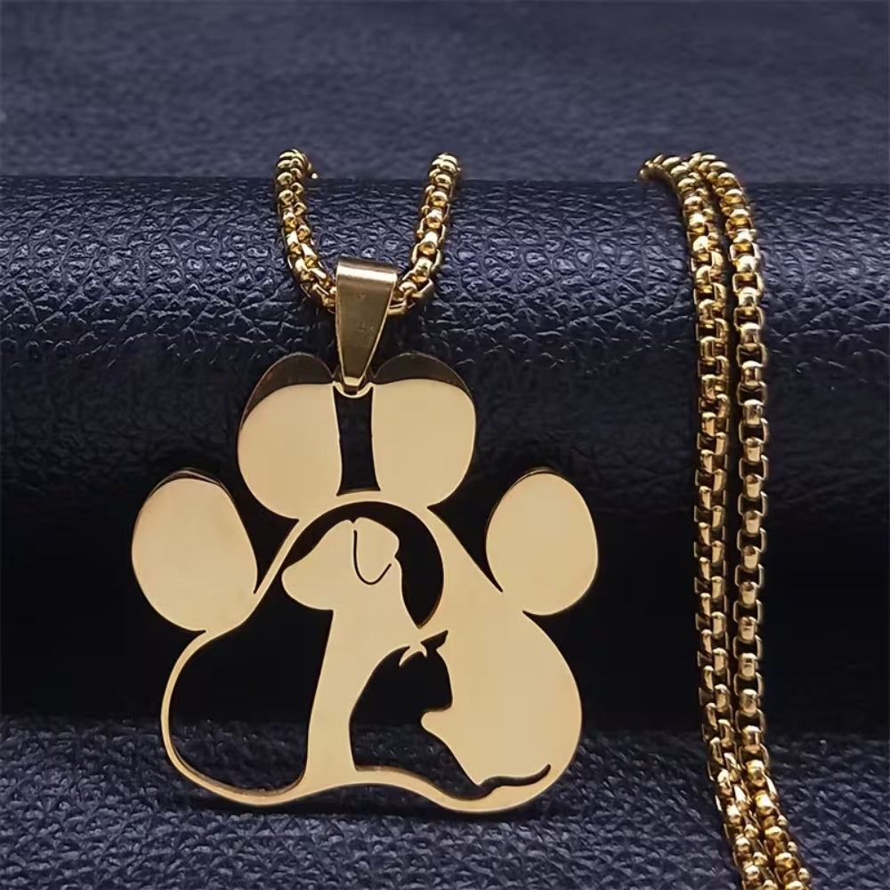 Stainless Steel Pet Love Pendant | Necklace
