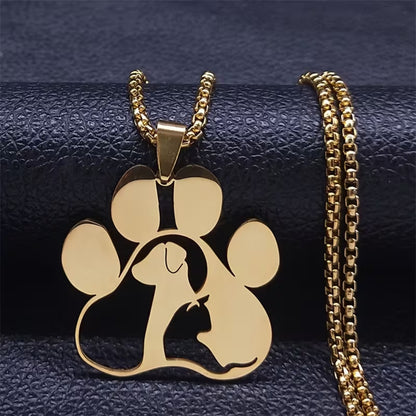 Stainless Steel Pet Love Pendant | Necklace