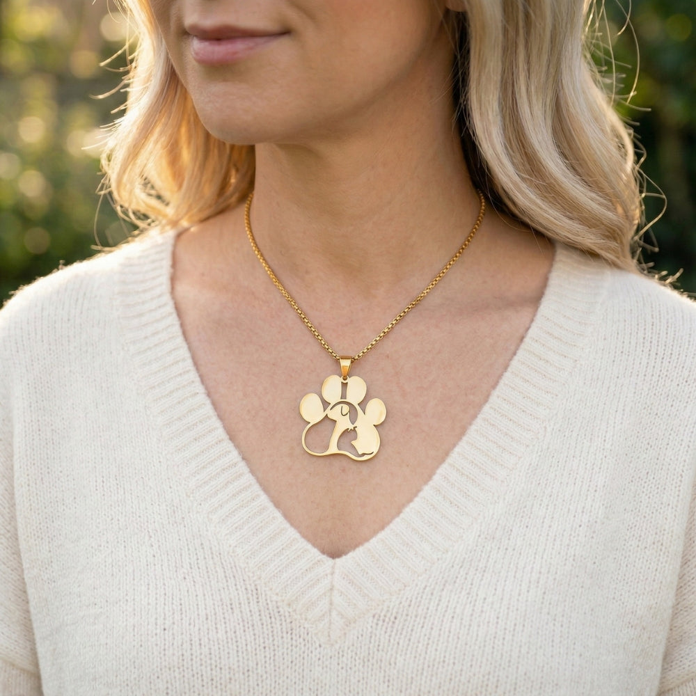 Stainless Steel Pet Love Pendant | Necklace