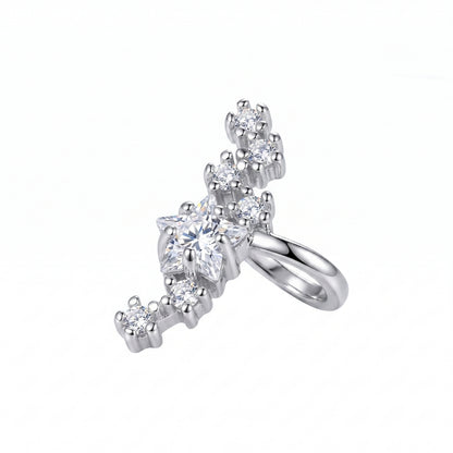 Sterling Silver Star Cluster Cuff | Earring