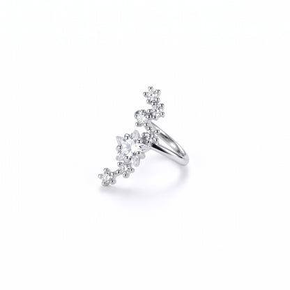 Sterling Silver Star Cluster Cuff | Earring