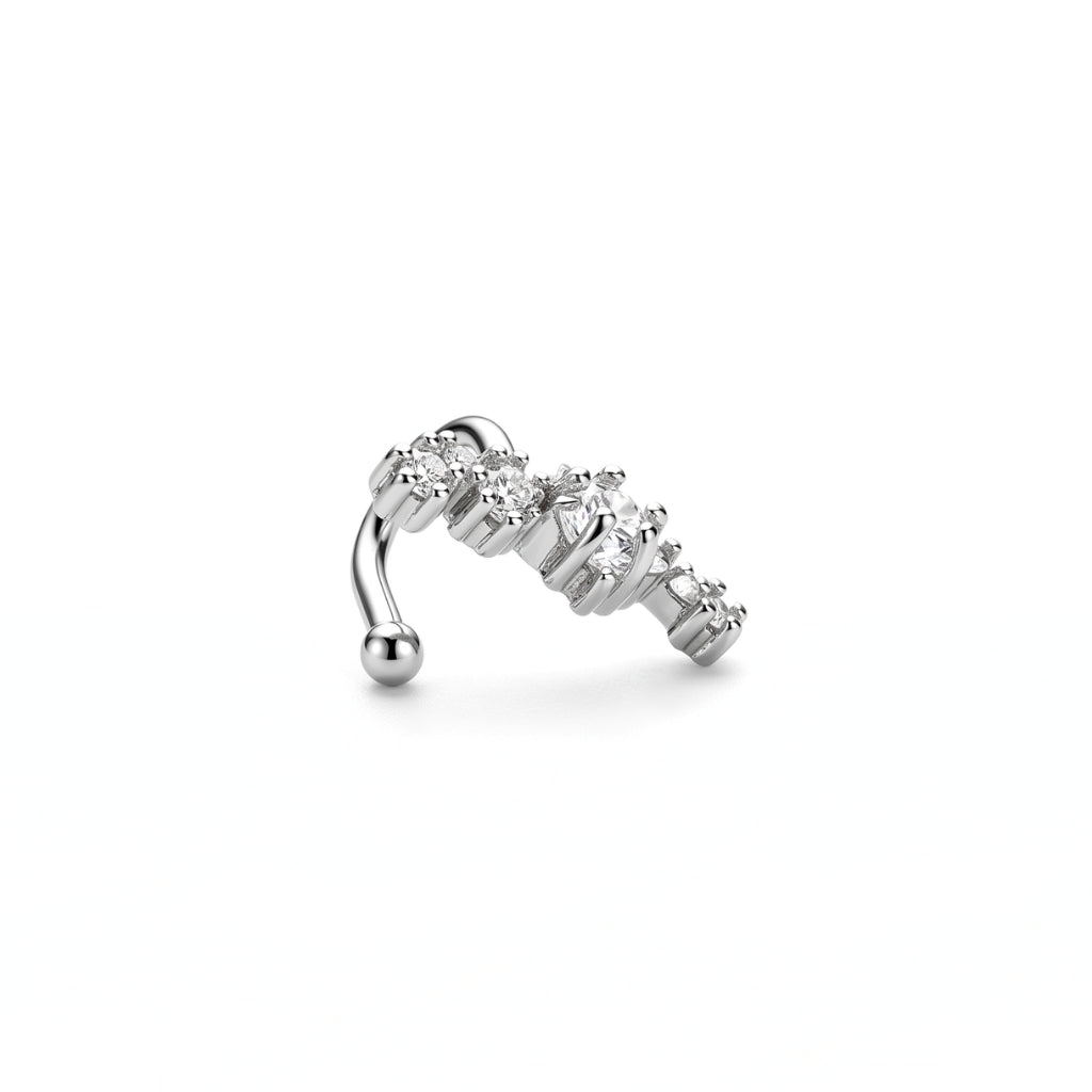 Sterling Silver Star Cluster Cuff | Earring