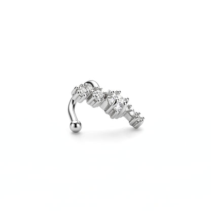 Sterling Silver Star Cluster Cuff | Earring