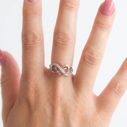 S925 Rose Gold Infinity Heart | Ring
