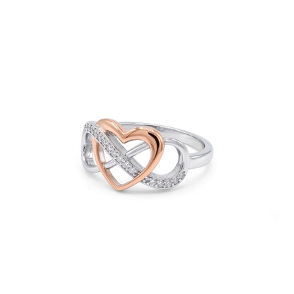 S925 Rose Gold Infinity Heart | Ring