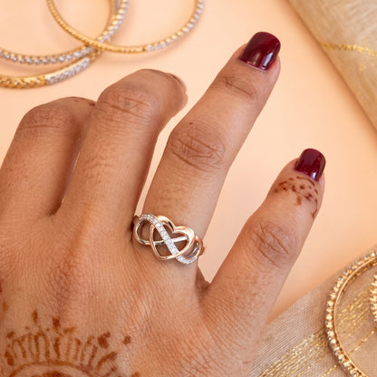 S925 Rose Gold Infinity Heart | Ring