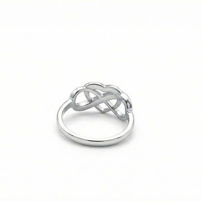 Bague Cœur Infini en Argent Sterling Plaqué Or Rose