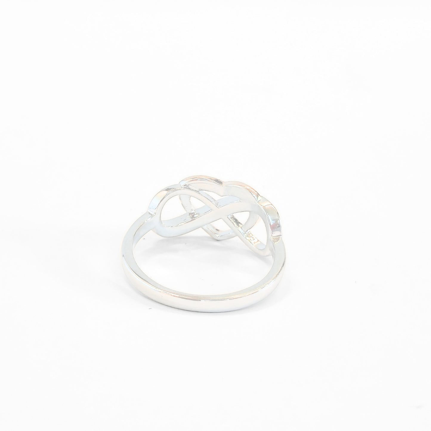 Sterling Silver Rose Gold Infinity Heart Ring