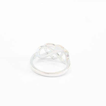 Sterling Silver Rose Gold Infinity Heart Ring