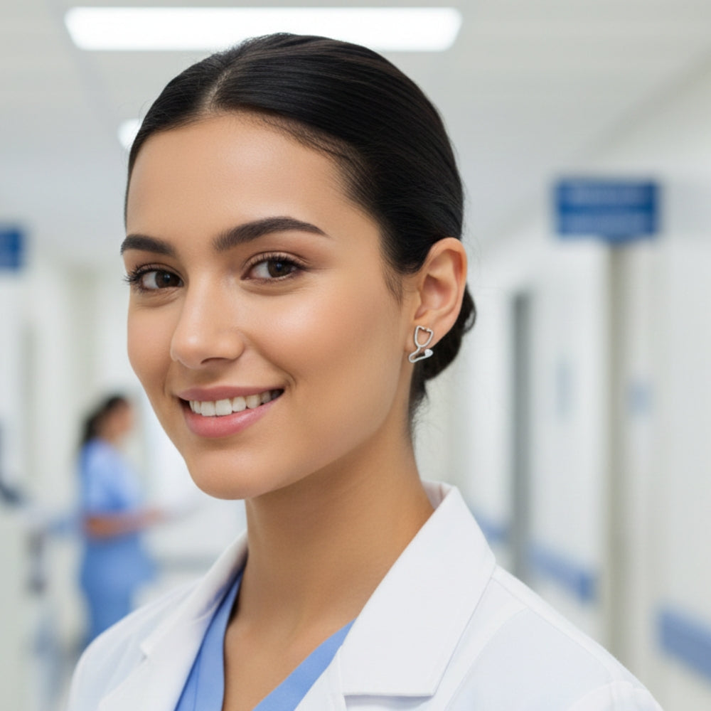 Stethoscope Minimalist Studs | Earrings