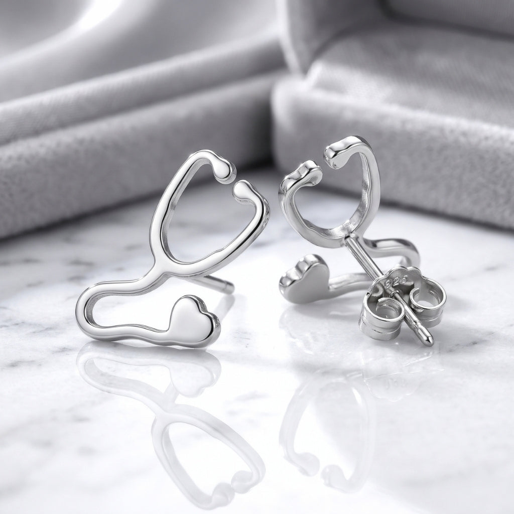 Stethoscope Minimalist Studs | Earrings