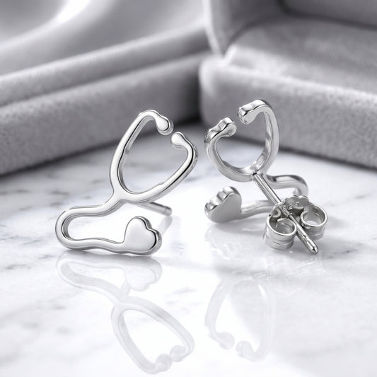 Stethoscope Minimalist Studs | Earrings