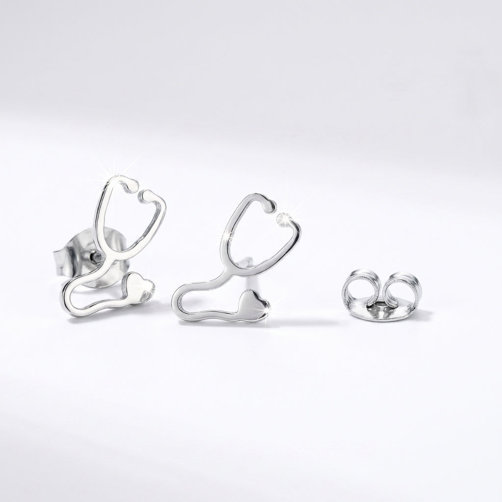 Stethoscope Minimalist Studs | Earrings
