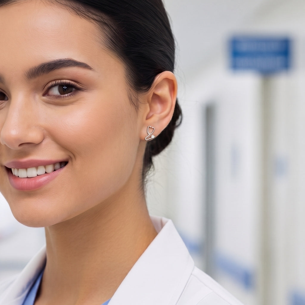 Stethoscope Minimalist Studs | Earrings