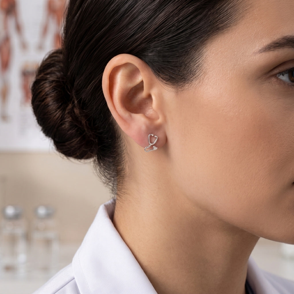 Stethoscope Minimalist Studs | Earrings
