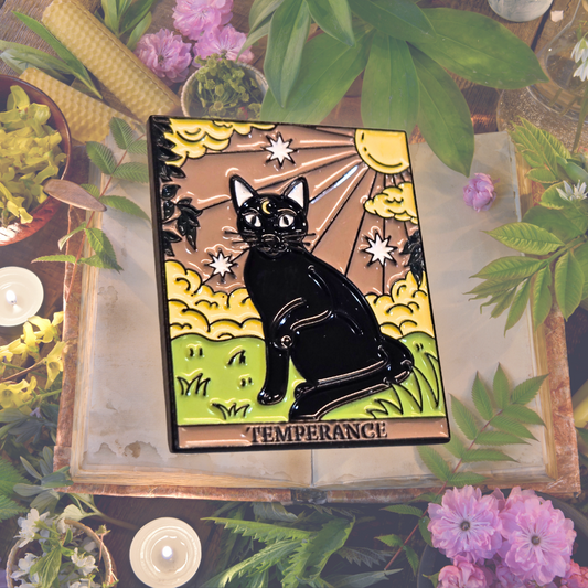 "Temperance" Cat Tarot Card | Collectible Pin