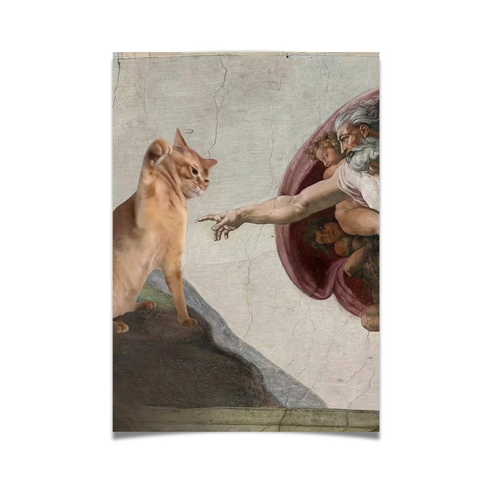 The Creation of Cat | Canvas Art Print