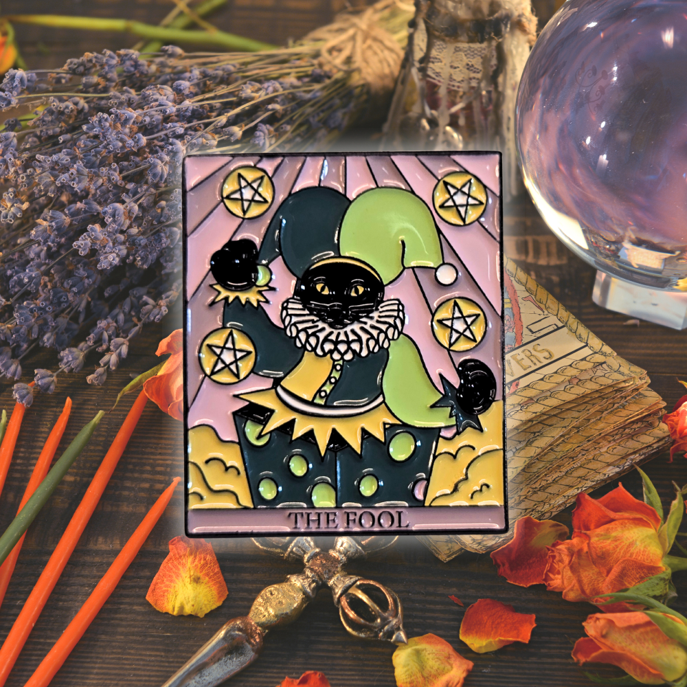 "The Fool" Cat Tarot Card | Collectible Pin