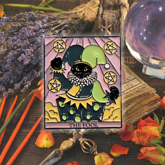 "The Fool" Cat Tarot Card | Collectible Pin