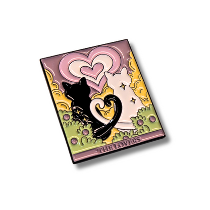 "The Lovers" Cat Tarot Card | Collectible Pin