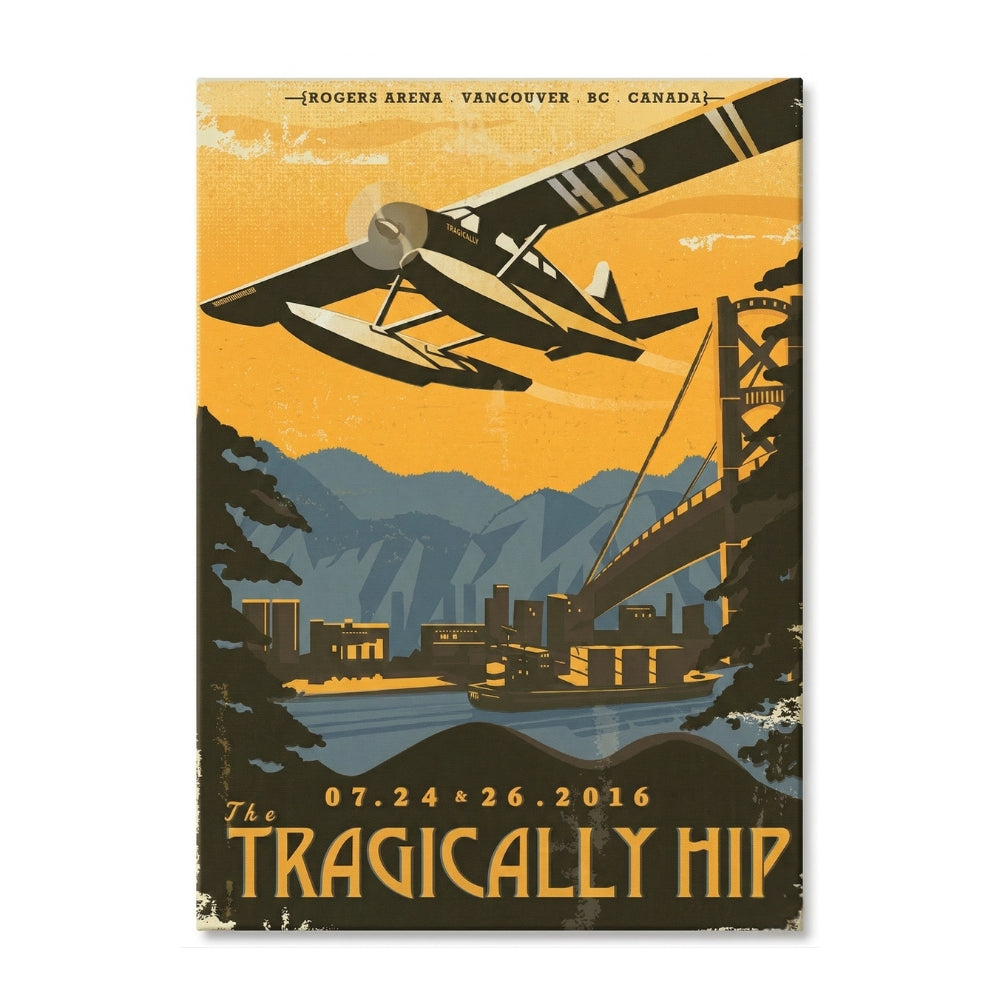The Tragically Hip Tour Poster (Vancouver 2016) | Canvas Art Print