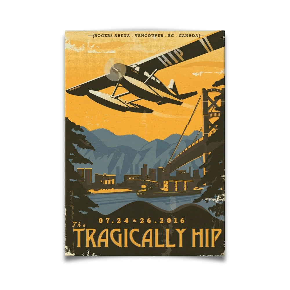 The Tragically Hip Tour Poster (Vancouver 2016) | Canvas Art Print