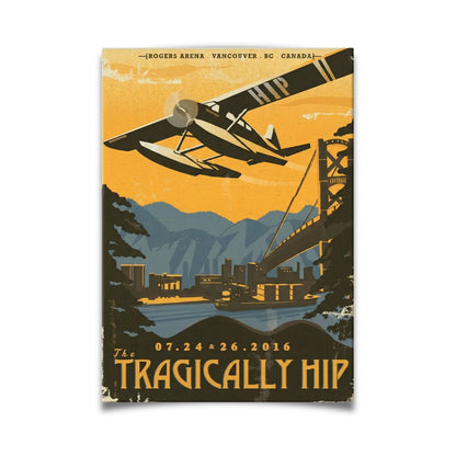 The Tragically Hip Tour Poster (Vancouver 2016) | Canvas Art Print
