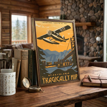 The Tragically Hip Tour Poster (Vancouver 2016) | Canvas Art Print