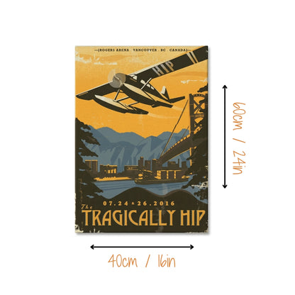 The Tragically Hip Tour Poster (Vancouver 2016) | Canvas Art Print