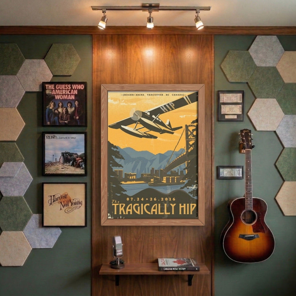 The Tragically Hip Tour Poster (Vancouver 2016) | Canvas Art Print