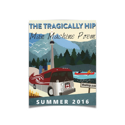 The Tragically Hip Man Machine Poem 2016 Tour Poster | Canvas Art Print