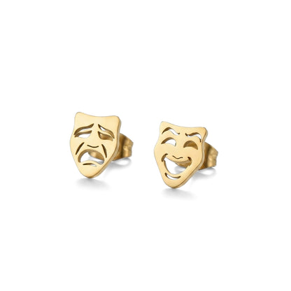 Theatre Mask Silhouette Studs | Earrings