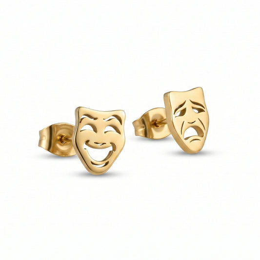 Theatre Mask Silhouette Studs | Earrings
